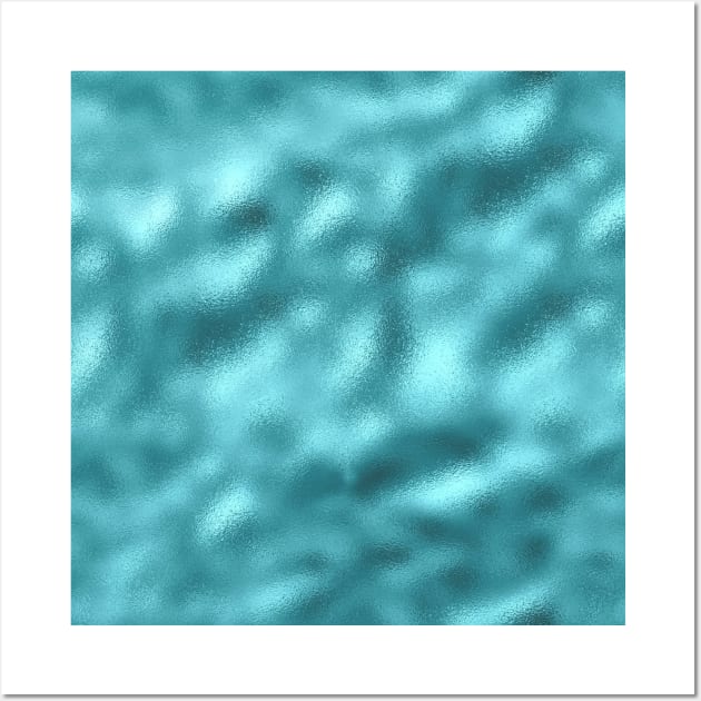 Marble Pattern Aesthetic Teal Blue Glas Wall Art by jodotodesign